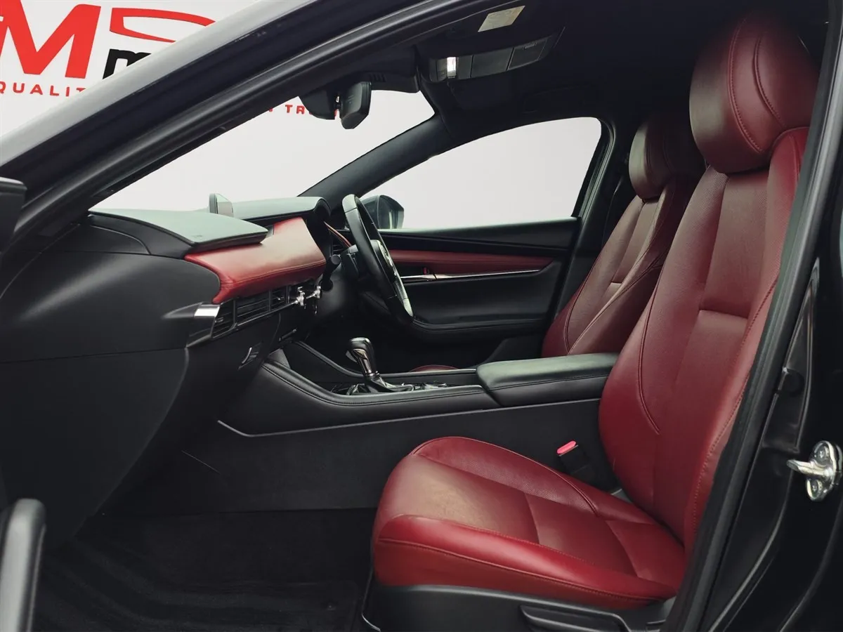 2019 Mazda 3 Cherry Contract Leather Seats, 360 Camera